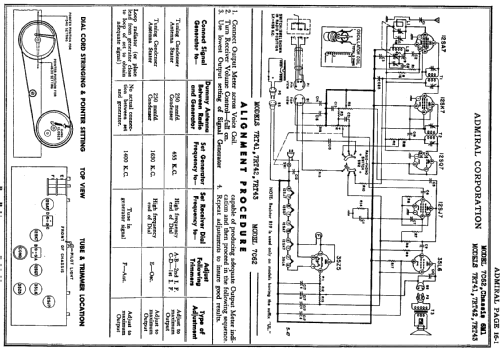 7RT41 Ch= 6L1; Admiral brand (ID = 184154) Radio