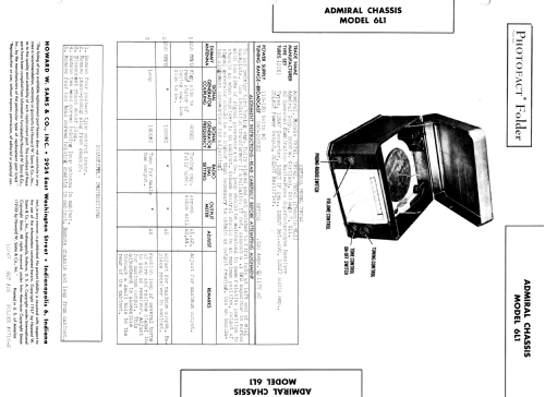 7RT41 Ch= 6L1; Admiral brand (ID = 899327) Radio