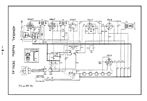 7RT43 Ch= 6L1; Admiral brand (ID = 60174) Radio