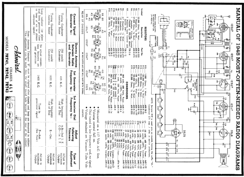 7RT43 Ch= 6L1; Admiral brand (ID = 85801) Radio