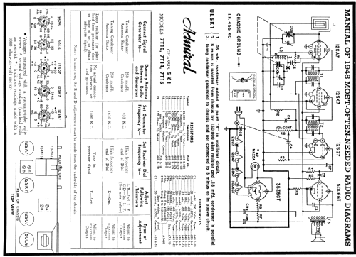 7T10 Ch= 5K1 ; Admiral brand (ID = 85794) Radio