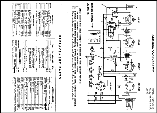 7T10 Ch= 5K1 ; Admiral brand (ID = 1541002) Radio