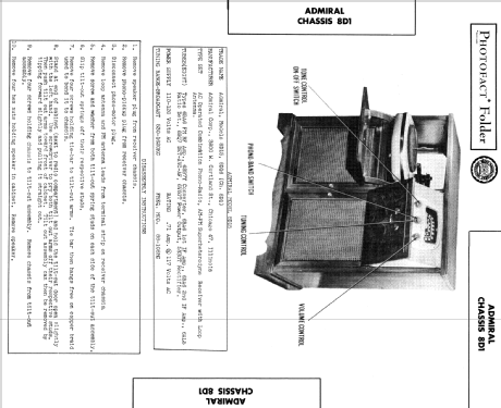 8D15 Ch= 8D1; Admiral brand (ID = 353705) Radio