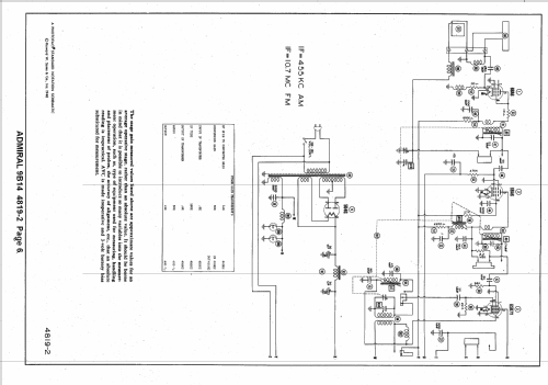 9B14 Ch= 9B1; Admiral brand (ID = 1420532) Radio