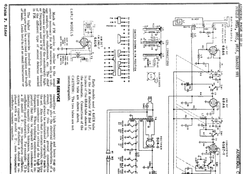 9B16 Ch= 9B1; Admiral brand (ID = 60224) Radio