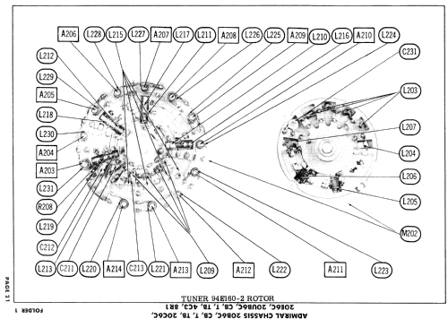 B12H1 Ch= 20B6C; Admiral brand (ID = 867479) Television