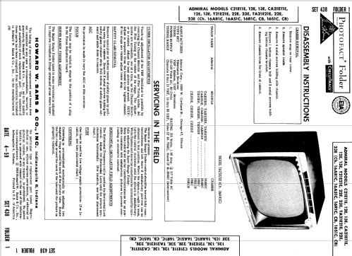 C21E12E Ch= 16S1C; Admiral brand (ID = 880342) Television