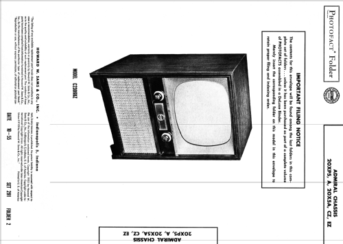 C2307BZ Ch= 20X5EZ; Admiral brand (ID = 2641240) Television