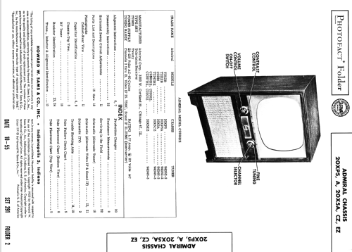 C2307Z Ch= 20X5EZ; Admiral brand (ID = 2641264) Television