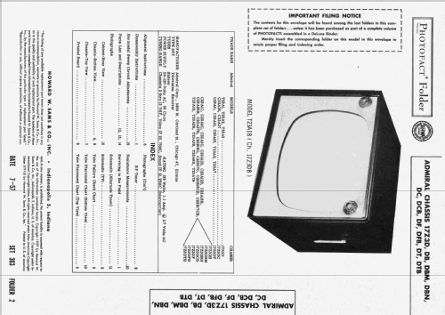 C23A11B Ch= 17Z3DB; Admiral brand (ID = 2402764) Television