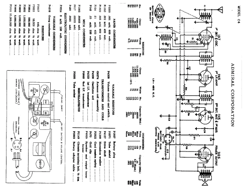 C 4 ; Admiral brand (ID = 309779) Radio