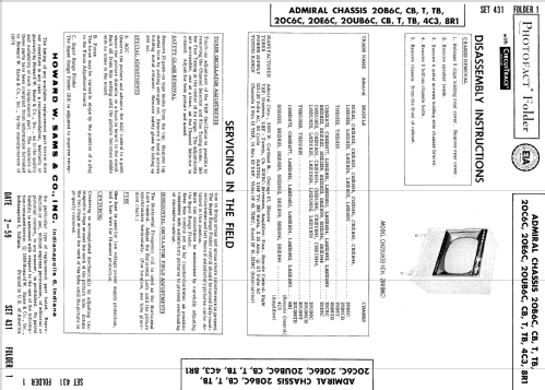 CH21UH34 Ch= 20UB6C; Admiral brand (ID = 869257) Television