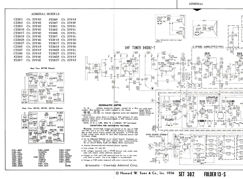 F23B6 Ch= 20Y4E; Admiral brand (ID = 2694810) Televisore