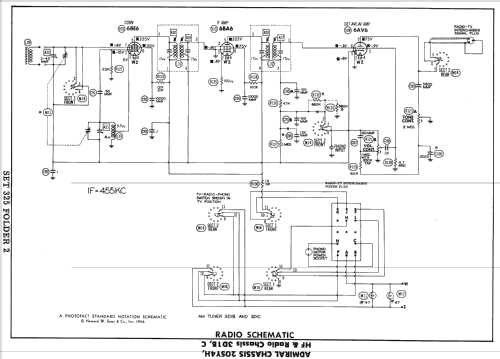 LS23B6N Ch= 20SY4H and 3D1B or 3D1C; Admiral brand (ID = 2330210) TV Radio