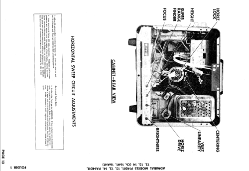 PA14D14 Ch= 16AH1; Admiral brand (ID = 938515) Televisión
