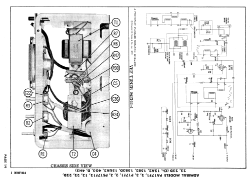 PS17F12, PS17F13 Ch= 15B2; Admiral brand (ID = 620443) Television