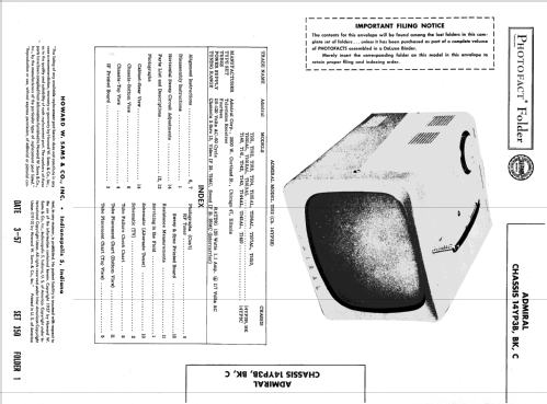 T107AL Ch= 14YP3BK; Admiral brand (ID = 1743166) Televisión