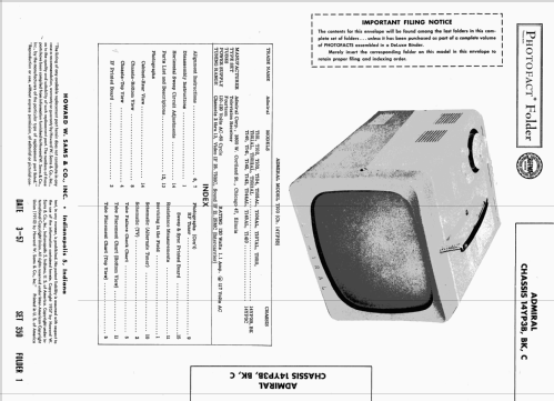T140 CH= 14YP3C; Admiral brand (ID = 1743546) Télévision