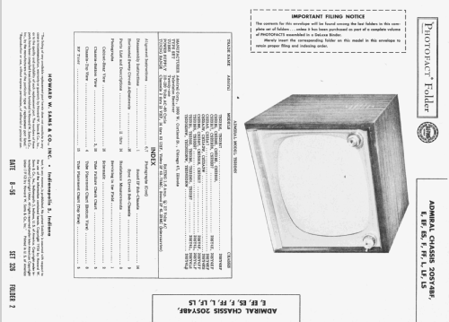 TS23B6 Ch= 20SY4LS; Admiral brand (ID = 2347598) Television
