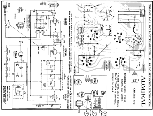 Y2998 'Avalon' Ch= 4P3; Admiral brand (ID = 141720) Radio