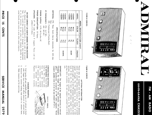 Y3593N Ch= 6A4N; Admiral brand (ID = 1573891) Radio