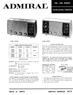 Y3597N Ch= 6A4N; Admiral brand (ID = 3003203) Radio