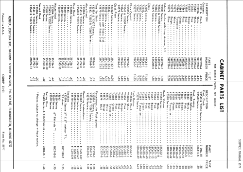 Y3803 Ch= 5M6; Admiral brand (ID = 1545825) Radio