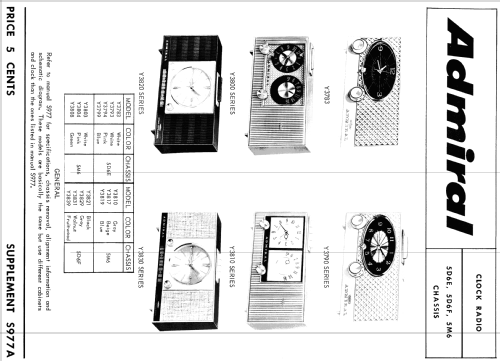 Y3803 Ch= 5M6; Admiral brand (ID = 1545827) Radio