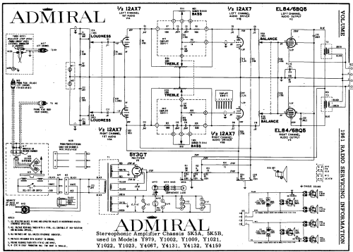 Y4159 Ch= 5K5A; Admiral brand (ID = 142025) Sonido-V