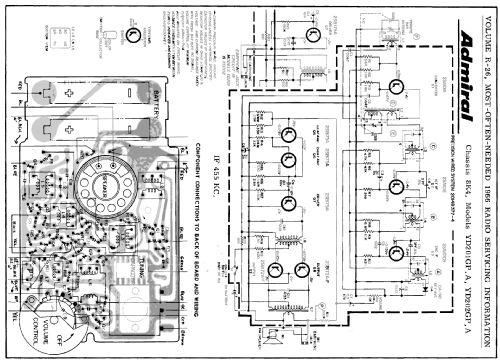 Eight Transistor YD201GP Ch= 8K4 ; Admiral brand (ID = 195039) Radio