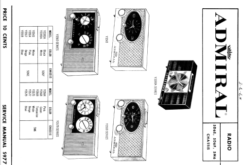 YG774 Ch= 5D6E; Admiral brand (ID = 1544696) Radio