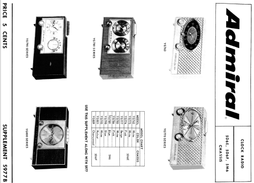 YG774 Ch= 5D6E; Admiral brand (ID = 1544699) Radio