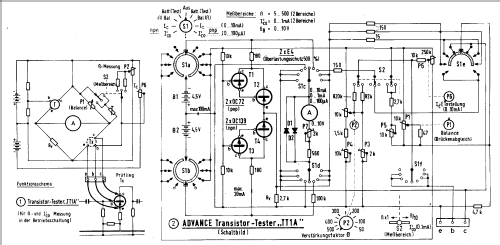 Transistor-Tester TT 1A; Advance Battery Corp (ID = 514330) Equipment