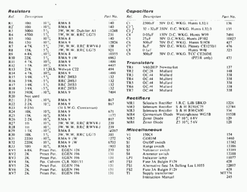 Twin Stabilised D.C. Supplies PP3; Advance Electronics (ID = 550120) Equipment