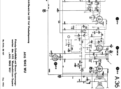 Super Wechselstrom 1042WU; AEG Radios Allg. (ID = 310036) Radio