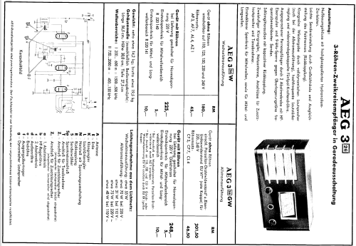 3-26GW - 326GWL; AEG Radios Allg. (ID = 1290117) Radio