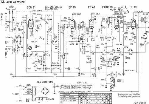 42 WU / K; AEG Radios Allg. (ID = 1021098) Radio