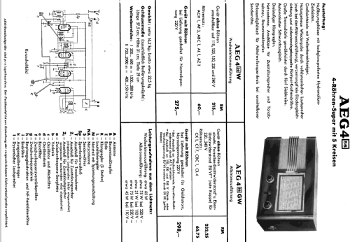 4-56GW; AEG Radios Allg. (ID = 208173) Radio