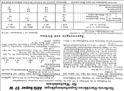 Super 57W ; AEG Radios Allg. (ID = 13338) Radio