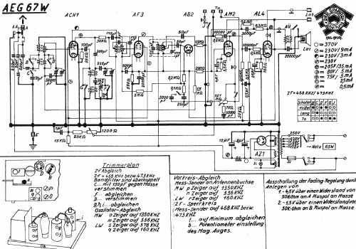 67W ; AEG Radios Allg. (ID = 811617) Radio