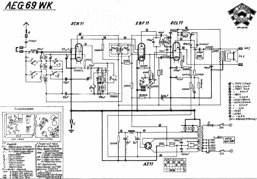 AEG-Super 69WK; AEG Radios Allg. (ID = 811621) Radio