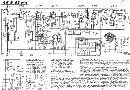 88WK; AEG Radios Allg. (ID = 811633) Radio