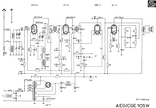 CGE105W; AEG Radios Allg. (ID = 751631) Radio