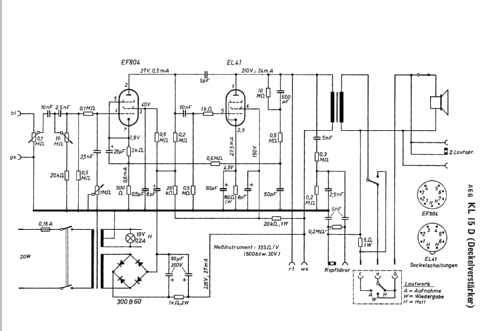 Deckelverstärker KL15D; AEG Radios Allg. (ID = 29308) Ampl/Mixer