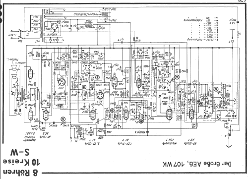 Der große AEG 107WK; AEG Radios Allg. (ID = 13233) Radio