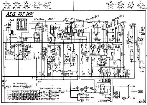 Der große AEG 107WK; AEG Radios Allg. (ID = 2448658) Radio