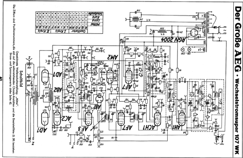 Der große AEG 107WK; AEG Radios Allg. (ID = 2450820) Radio