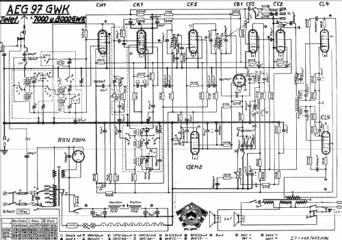 Der Große AEG 97GWK; AEG Radios Allg. (ID = 811640) Radio