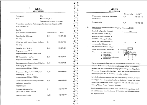 Elograph U211; AEG Radios Allg. (ID = 246019) Equipment