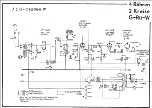 Geadem 1W ; AEG Radios Allg. (ID = 13253) Radio